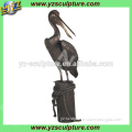 outdoor decoration life size bronze standing pelican sculpture